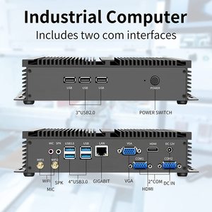 Computadora Industrial Partaker 8-13th Gen Core I3 <span class=keywords><strong>I5</strong></span> I7 VGA HD Dual Display LAN 2x COM DDR4 DDR5 RAM Mini PC de escritorio sin ventilador - Product Image 2