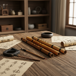 Flûte traversière en bambou Piccolo Dizi à 6 clés, design à trous ouverts, accord CDEFG, pour débutants, marque Yanbin - Product Image 1