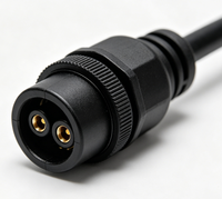 Connecteur sans fil mâle et femelle M8 noir surmoulé 2/3/4 broches, étanche IP68 pour l'automatisation industrielle et les systèmes d'énergie solaire