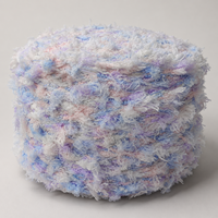 Tuyi Polyester Knitted and Woven Standard Uniformity Hand Knitting Space Dyed Fishtail Fancy Knot Yarn Nm 2.2