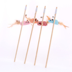 Jouet interactif en bois durable <span class=keywords><strong>pour</strong></span> <span class=keywords><strong>chat</strong></span> avec cloche à plumes et tige de jeu Teaser <span class=keywords><strong>pour</strong></span> <span class=keywords><strong>chat</strong></span> de compagnie <span class=keywords><strong>pour</strong></span> félin amusant bâton de jouet <span class=keywords><strong>pour</strong></span> <span class=keywords><strong>chat</strong></span> en bois de lin - Product Image 5