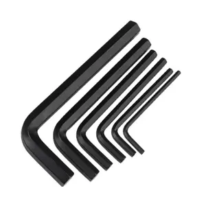 M10 M12 ASTM B7 B7M A325 Grade 2 5 Steel Black Oxide Black Powder L Type Hex Wrench Allen Key With Ball End With Flat End DIN911