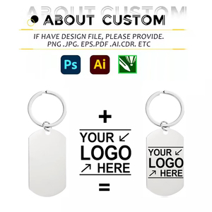 Engravable kim loại Keychain tùy chỉnh thép không gỉ Keychain kim loại dập trang sức vòng chìa khóa thẻ quà tặng cho x MAS DIY Thủ công mỹ nghệ - Product Image 2