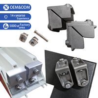 Connecteurs d'angle modernes en aluminium à 45 degrés pour fenêtres coulissantes durables, assemblage de portes/fenêtres à fixation par vis