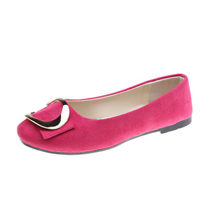 Nuevos Zapatos Casuales de Moda para Mujer con Punta Cuadrada y Hebilla Metálica, Zapatos Planos Ligeros de Boca Baja para Mujer, Zapatos de Moda de Color Sólido - Product Image 6