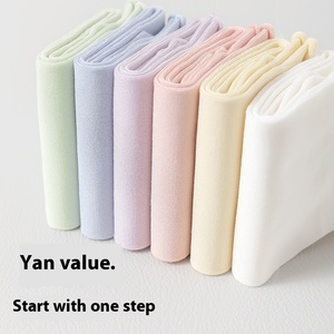 <span class=keywords><strong>Chaussettes</strong></span> en coton blanc pour femmes, taille unique, décontractées, antibactériennes, tricotées, longueur mi-mollet, avec logo sur le bord - Product Image 2