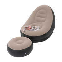 Canapé gonflable pliable moderne compact et portable, fauteuil inclinable simple en PVC floqué épaissi de 0,25 mm pour salon, salle de sport et lieux sportifs