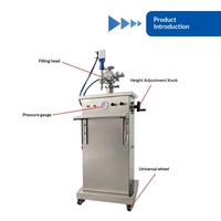 Remplisseuse pneumatique verticale semi-automatique à double usage et auto-amorçante pour pâtes et liquides – Équipement de remplissage quantitatif