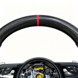 Volante Deportivo Mejorado de Cuero y Fibra de Carbono GT para <span class=keywords><strong>Porsche</strong></span> Panamera, Cayenne, <span class=keywords><strong>Macan</strong></span>, Cayman GT4, Boxster 718, 981, 911, 991, 991.2, 992 - Product Image 6