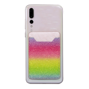 Tarjetero Trasero para Teléfono de Cuero Arcoíris, Tarjetero Trasero para Teléfono con Adhesivo 3M Vibrante, Regalo Creativo - Product Image 3