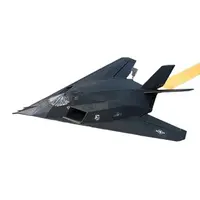 RTS Lanxiang/Sky Hobi Penerbangan F117 RTF Model Pesawat 64Mm dengan Pengendali Jarak Jauh Kepuasan Terbang Tanpa Sikat Motor