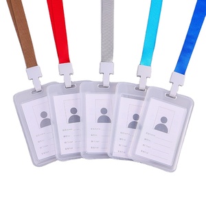 New Fashion Detachable Neck Lanyard Transparent Plastic <b>ID</b> Card Name Tag Stylish Badge <b>Holder</b> Custom Logo Portable Accessory - Product Image 1