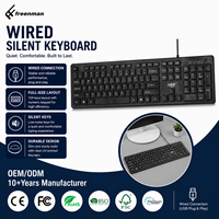 Clavier de bureau filaire pas cher pour ordinateur portable, clavier à membrane pour PC portable, clavier de bureau à touches chocolat