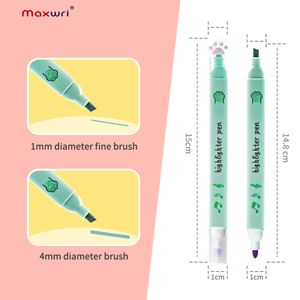 Maxwri Sáng Tạo Tem Tip <span class=keywords><strong>Highlighter</strong></span> Sao Mèo Của Chân Đánh Dấu Bút Sinh Viên Đánh Dấu Vẽ Bút Bộ 6 cái/hộp - Product Image 6