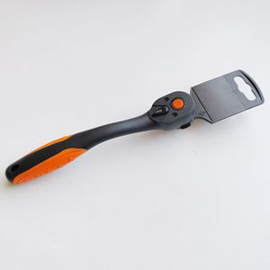 Zhongfei 3/8 Inch Ratchet Wrench 72 Teeth Vanadium Steel Bent Handle Plastic Coated Auto Repair Tool - Product Image 1