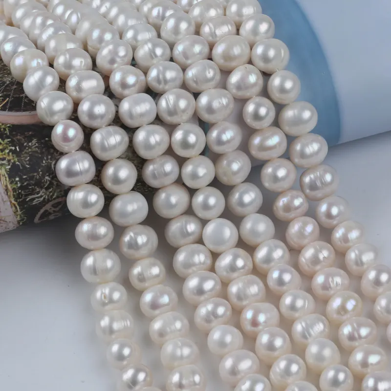 Zhuji Wholesale 10-11mm White Potato Shape Pearl Stand For Jewelry Making