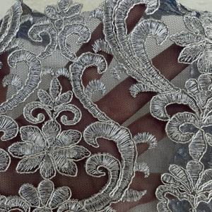 Venta al por mayor, bordado decorativo, cinta <span class=keywords><strong>de</strong></span> encaje para boda, borde <span class=keywords><strong>de</strong></span> encaje bordado blanco azul <span class=keywords><strong>Amazon</strong></span> - Product Image 5