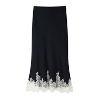 TAOP&ZA Jupe midi patchwork élégante et simple pour femme, taille élastique, nouvelle collection automne 2026