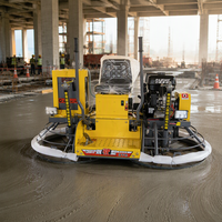 Machine à lisser le béton à 8 lames, autoportée, à essence, avec réservoir d'huile