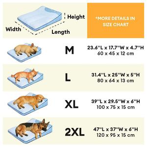 ที่นอนสุนัขแบบสี่เหลี่ยมผืนผ้า ระบายความร้อน ซักได้ สำหรับสุนัขที่มีปัญหากระดูก - รุ่น Cooling Nap - Product Image 6