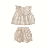 Ensemble d'été pour filles Engepapa, broderie, patchwork, haut sans manches et short pour enfants, vêtements tendance pour enfants