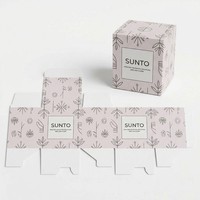 Boîte à bougies d'aromathérapie style forêt, papier naturel avec dorure à chaud personnalisée pour bougies botaniques