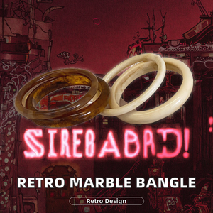 Fashion Minimalist Bangle <b>Bracelet</b> Resin Acrylic Geometric Pattern Vintage Retro High Quality <b>Stacked</b> <b>Bracelets</b> Women's - Product Image 2