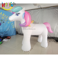 Licorne gonflable durable de dessin animé de cheval gonflable pour la décoration