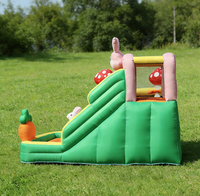 Château gonflable Lapin Champignon Carotte, Conception personnalisée (votre marque) bienvenue pour les fêtes de jardin et les parcs à thème pour enfants