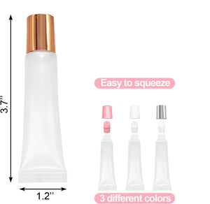 Custom Logo Plastic Screw Cap Pink Black Silver <b>Clear</b> Lid Lipgloss Tube Private Label 5ml 8ml 10ml 15ml Empty Offset Printing - Product Image 3