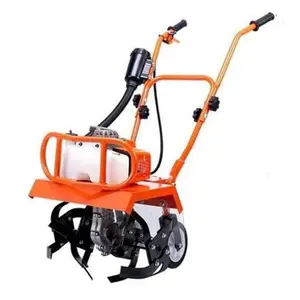 Tigarl kultivator Mini 3.8KW kemudi berjalan di belakang kultivator Plaster Disc Harrow Mini bensin Tiller