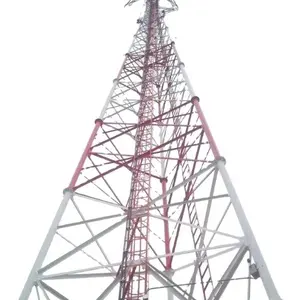 O MERGULHO quente de 3leg 4leg 30m 40m 50m galvanizou a torre tubular móvel das telecomunicações suportando auto