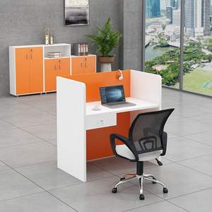 Escritorio de Oficina Modular con Cajón, Estación de Trabajo para Computadora, Cabina con División, Escritorio para Personal, Cubículo de Telemarketing, Conjunto de Escritorio y Silla Sencillo - Product Image 1