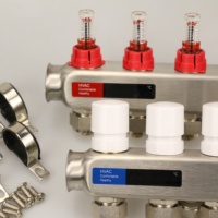 Système de chauffage domestique Distribution de chauffage par le sol de l'eau Collecteur en acier inoxydable Ensemble de chauffage par le sol