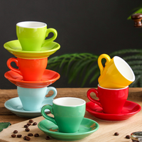 Tasses à café en céramique de style italien/européen 80 ml - Petites tasses à latte et à expresso pour la vente en gros aux cafés/usage quotidien