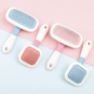Peine de pelo para mascotas pequeñas al por mayor, cepillo para gatos y perros, acero inoxidable y plástico para mascotas pequeñas, precio de fábrica - Product Image 2