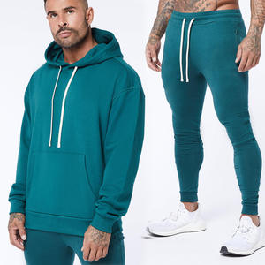 Personnalisé Gsm 100% CottonMen Sweats à capuche et pantalons de survêtement Sweats à capuche unis Ensemble pantalons de survêtement et sweat à capuche - Product Image 1