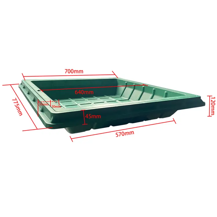 Putbedekking Gazon Vierkant 875*875*120Mm Beste Prijs Polymeer Composiet Gras Putdeksel