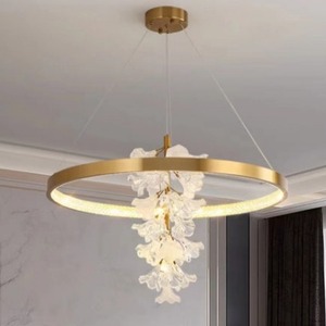 <span class=keywords><strong>Luz</strong></span> de lujo posmoderna minimalista cristal nórdico Morning Glory lámpara colgante para sala de estar dormitorio comedor - Product Image 5
