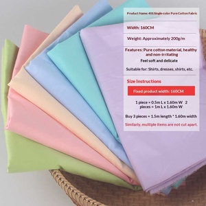 Tela de popelina de sarga de algodón puro sólido de 40 hilos, transpirable, para camisas, faldas, Hanfu, trajes de muñecas, sábanas y fabricación de bolsos - Product Image 4