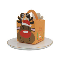 Boîte de noël en papier Portable multi-style pour bonbons et chocolats, coffret cadeau de réveillon de noël