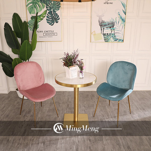 Thời trang ấm cúng giải trí Nhà Hàng Kim loại ghế bán buôn nhà hàng thiết lập vải ghế cafe ghế và bảng - Product Image 6