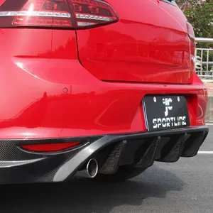 Diffuseur arrière en fibre de carbone MK7 pour pare-chocs VW GOLF VII 7 GTI 2014 UP