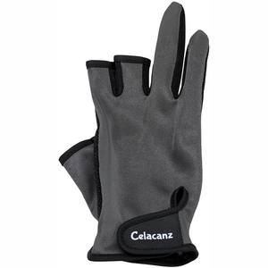Gants de pêche sportifs pour hommes Celacanz P87, finition gaufrée, séchage rapide, polyester durable, coupe à 3 doigts - Product Image 1