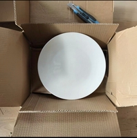 Assiettes de Dîner en Porcelaine Blanche Pure en Gros, Assiettes Plates en Céramique pour Hôtels, Plats de Service, Assiettes à Dessert, Logo Personnalisé, 10,5 pouces