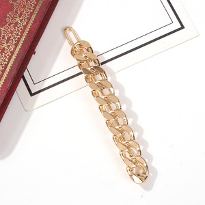 Креативная модная заколка для волос HOVANCI в европейском стиле с цепочкой, позолоченная заколка в форме витой цепочки, набор для крутых девушек - Product Image 3