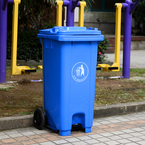 Bên ngoài số lượng lớn lớn nhựa vuông 120L kín Thùng rác với bìa - Product Image 6