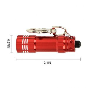 Customized Logo Aluminum Alloy 3LED Mini Flashlight Keychain Promotional Flashlights 3 LED Pocket Torch Waterproof Flashlight - Product Image 3