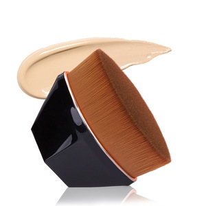 Custom Logo Flat <b>Foundation</b> Brush Brown Hair Portable Single Makeup Brush - Product Image 3
