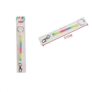 Portachiavi a molla ILAN da 21 cm con catena colorata per chiavi e portafogli - Product Image 1